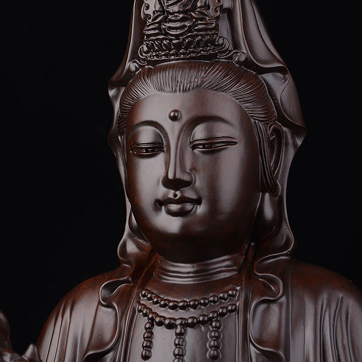 Avalokitesvara Ébano Loto Armonía Bendición Decoración del Hogar