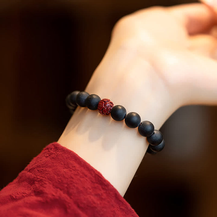 Pulsera curativa de loto cinabrio de ciprés tibetano