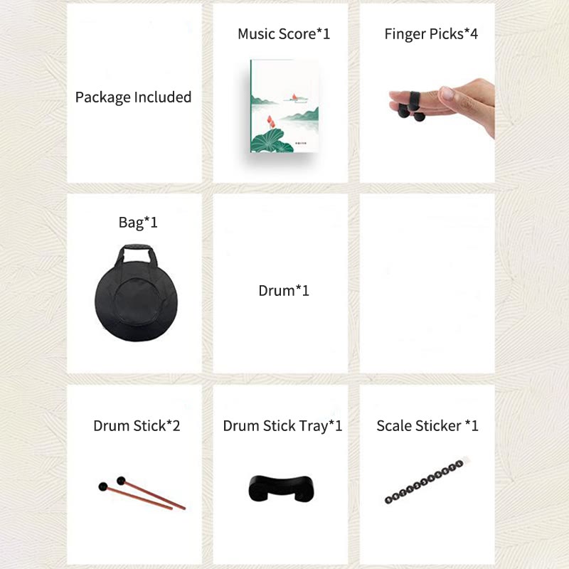 Buddha Stones, tambor de lengua de acero, sonido curativo, atención plena, patrón de loto, Kit de tambor de Yoga, 13 notas, instrumento de percusión de 12 pulgadas