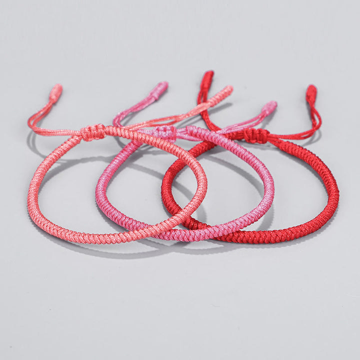 Pulsera trenzada de protección de nudo King Kong tibetano de Buddha Stones 3 piezas