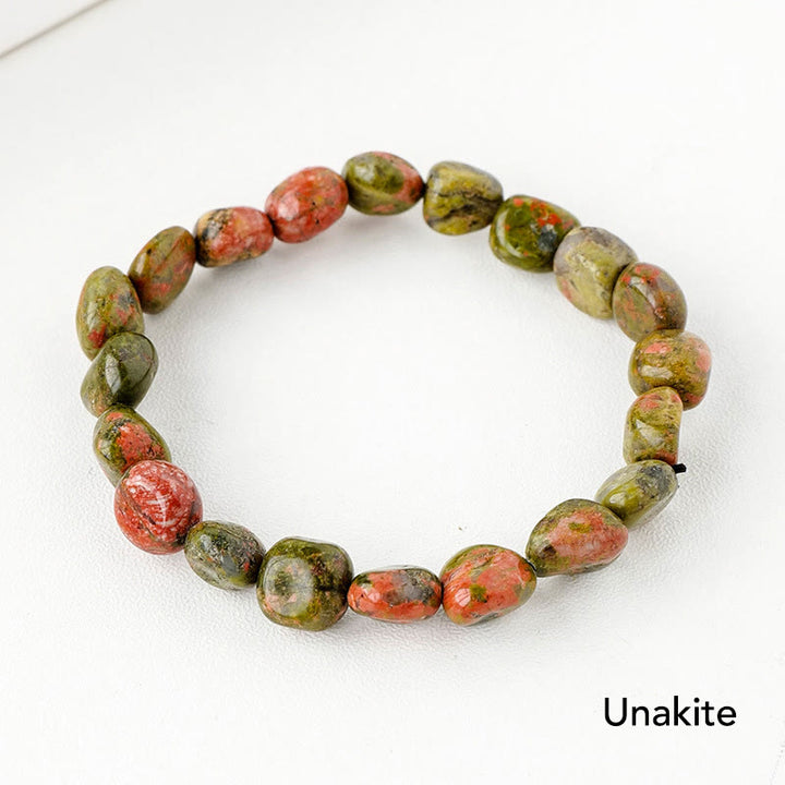 Pulsera de conciencia espiritual de piedra de cristal de forma irregular natural