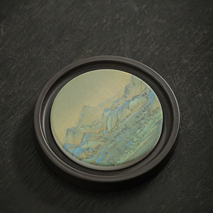 Buddha Stones, flor de ciruelo, corazón de melocotón, Sutra, níspero, Magnolia, caqui, tapete para Taza de cerámica, posavasos, tapete para té Kung Fu