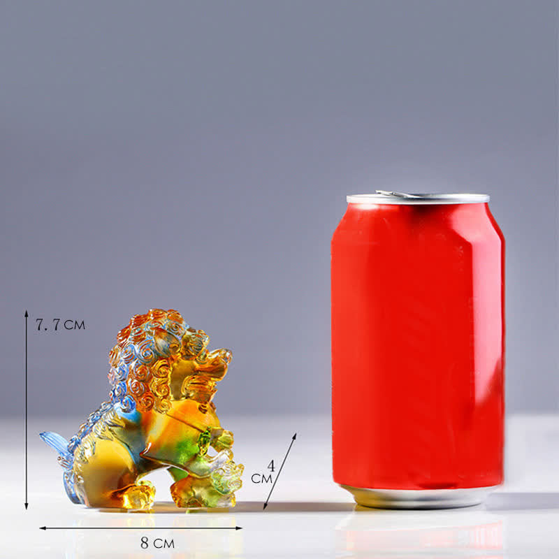 Pieza de arte de León de cristal Liuli hecha a mano, decoración para el hogar y la Oficina - image 14