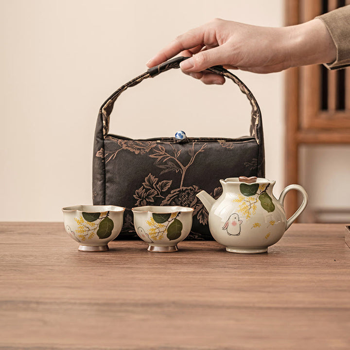 Buddha Stones pintadas a mano, taza de té de cerámica con conejo Osmanthus pequeño, taza de té de Kung Fu, 40ml