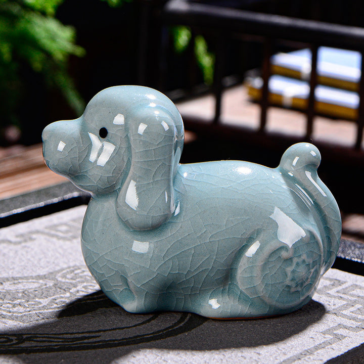 Buddha Stones zodiaco chino riqueza cerámica té mascota hogar estatuilla decoración