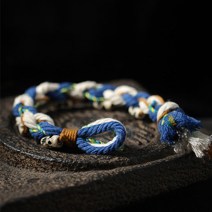 Pulsera de la suerte hecha a mano con cuentas de la diosa de la riqueza Zakiram tibetana con Buddha Stones