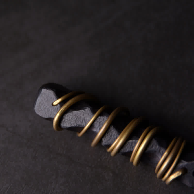 Colgante de collar de paz con Buddha Stones , madera de ébano del Tíbet, equilibrio de cobre - image 7