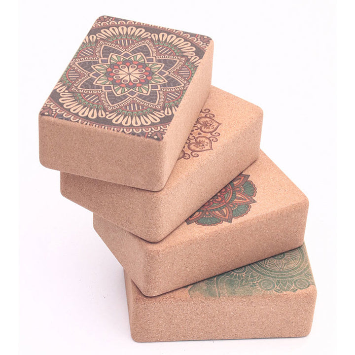 Buddha Stones Bloque de corcho para yoga consciente con mandala tibetano - image 6