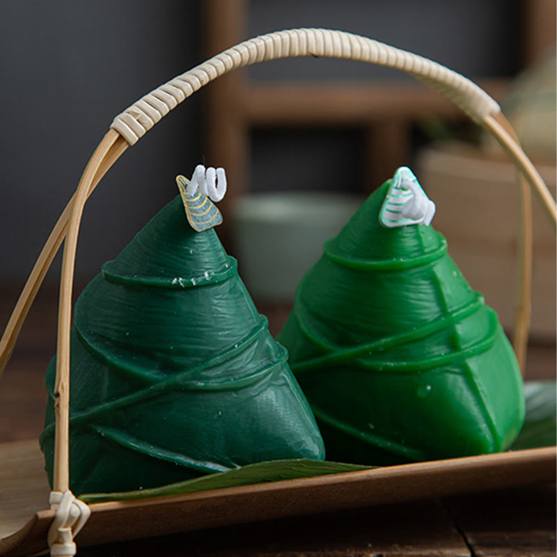 Vela perfumada con patrón Zongzi del Festival del Barco del Dragón de Buddha Stones , regalo para familiares y amigos