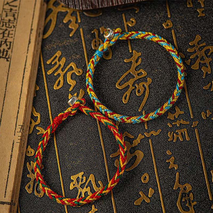 Buddha Stones &quot;Que seas buena fortuna y éxito&quot; Pulsera Suerte Multicolor