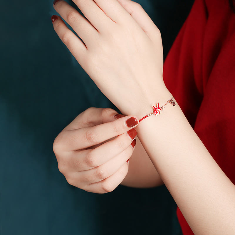 Pulsera de cadena de hilo rojo con Buddha Stones , Plata de Ley 925, que cambia de color, protección de la suerte del zodiaco chino - image 18