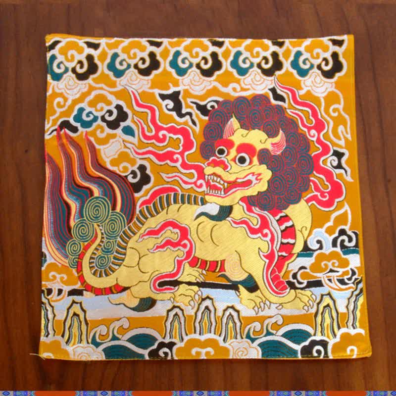 Estera de altar de oración Fengshui Kirin, estera con símbolo auspicioso para meditación curativa