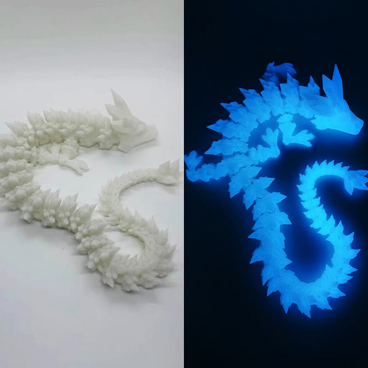 Buddha Stones , dragón luminoso impreso en 3D, para la suerte y el éxito, decoración del hogar. - Dragón Azul Luminoso 60cm - image 17