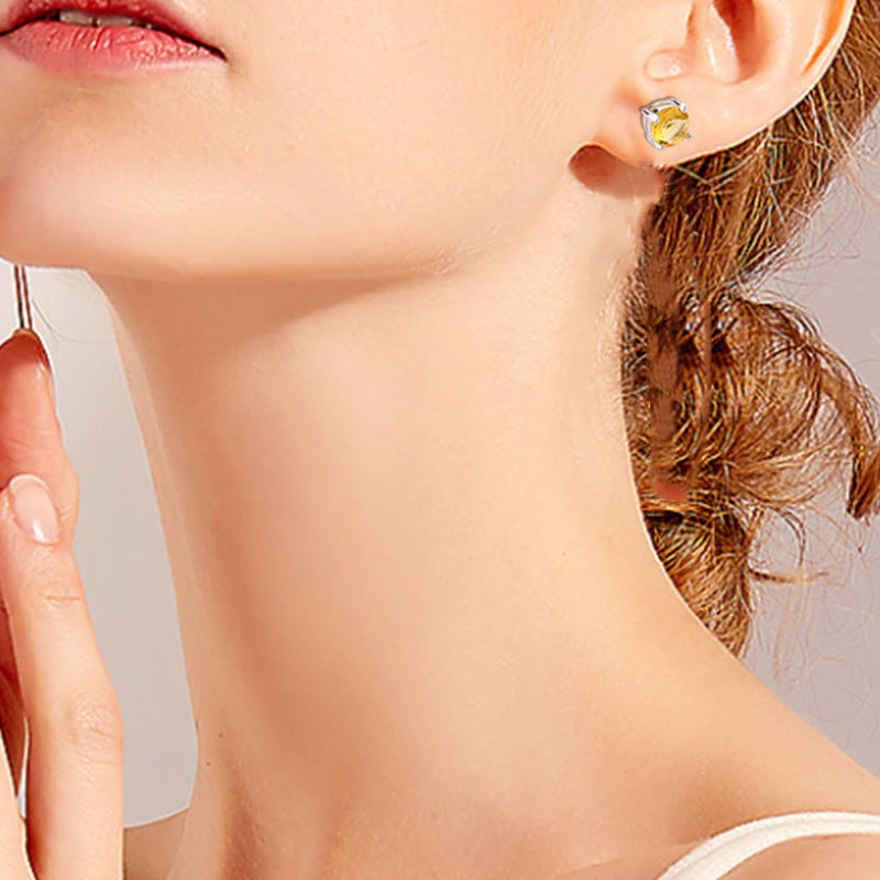 Pendientes de amor de amatista con varias Buddha Stones