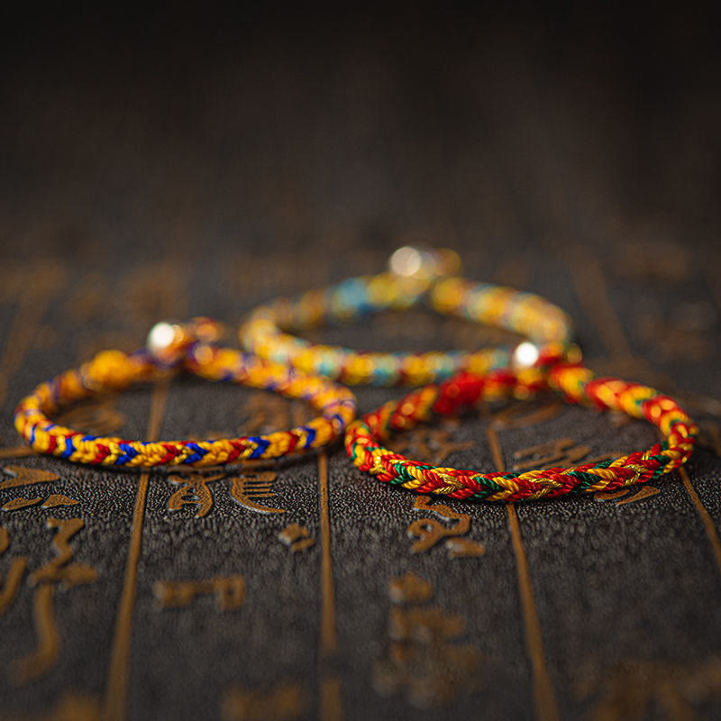 Buddha Stones &quot;Que seas buena fortuna y éxito&quot; Pulsera Suerte Multicolor