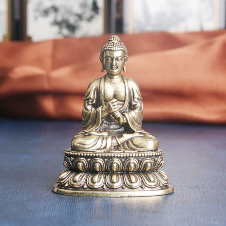 Estatua decorativa de cobre de la serenidad del Buda Tathagata