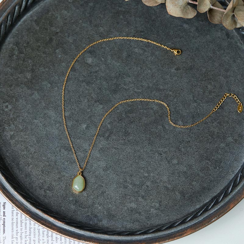 Colgante de collar con bendición de cuarzo rosa, amatista, aventurina verde Natural, Buddha Stones