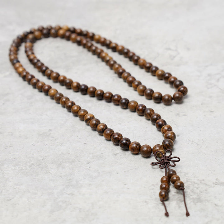 Pulsera de cuentas de Mala con Buddha Stones , 108, oración, meditación, sándalo, elástica - image 3