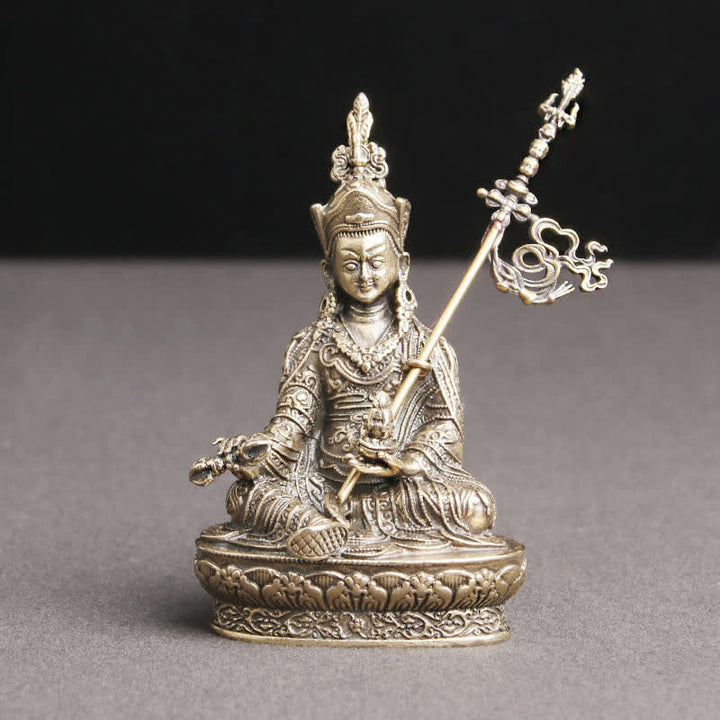 Figura de Buda Padmasambhava, estatua de cobre de serenidad, decoración del templo