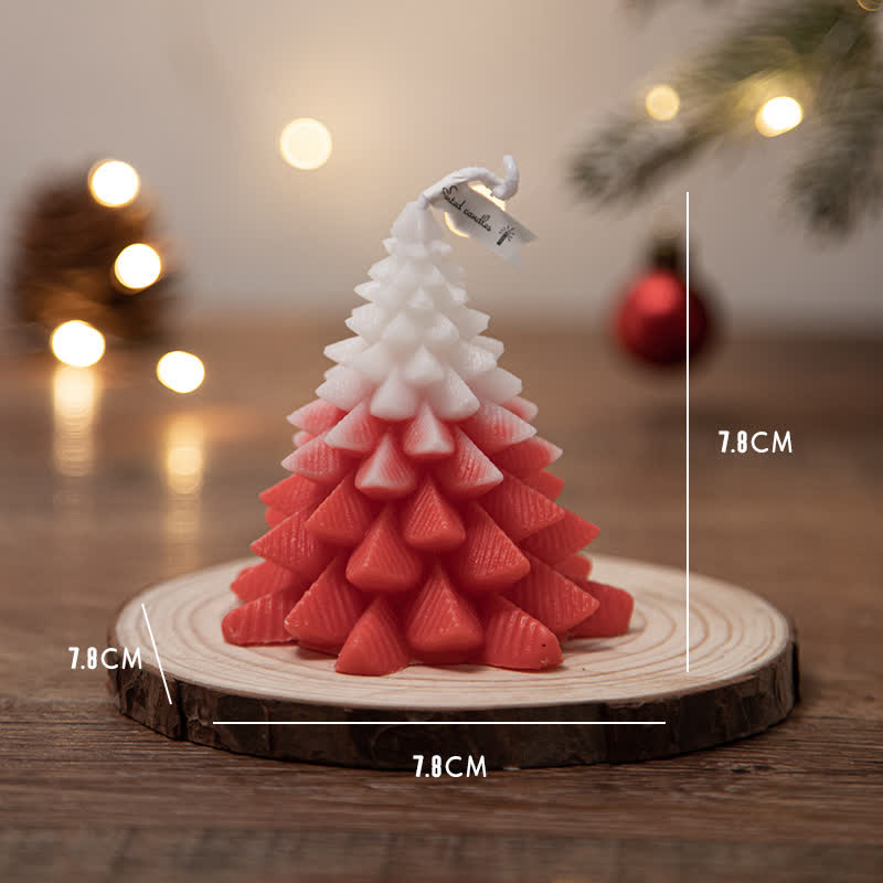 Regalo de vela de cera de soja perfumado árbol de Navidad para amigos de la familia