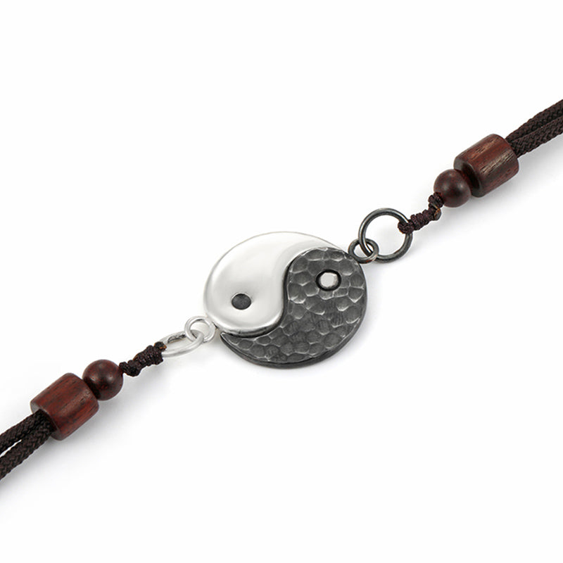 Collar con colgante de armonía Yin Yang de plata de ley 990 con Buddha Stones - image 13