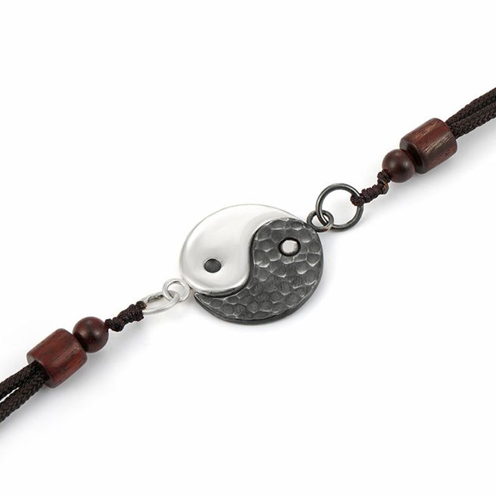 Collar con colgante de armonía Yin Yang de plata de ley 990 con Buddha Stones - image 13