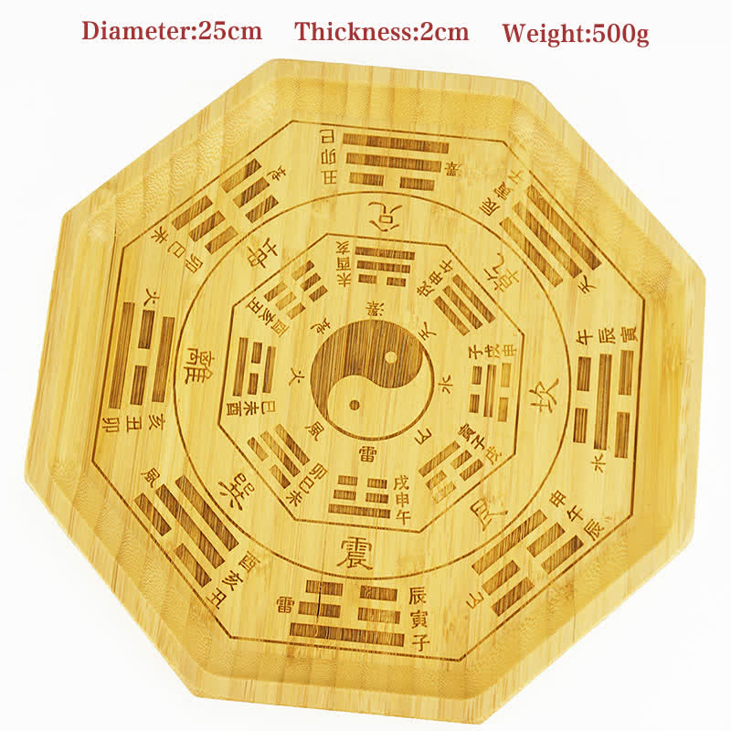 Mapa de Bagua de Bambú Feng Shui Mapa de Energía de Armonía