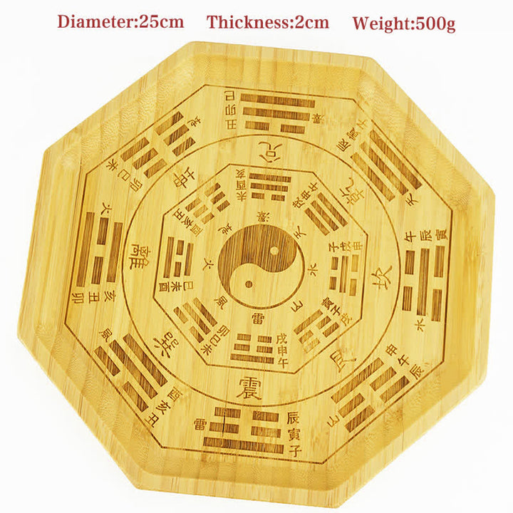 Mapa de Bagua de Bambú Feng Shui Mapa de Energía de Armonía