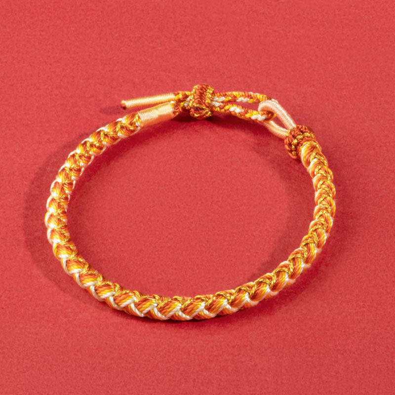 Pulsera de cuerda de protección a escala del año del dragón hecha a mano con Buddha Stones