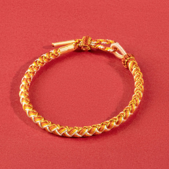Pulsera de cuerda de protección a escala del año del dragón hecha a mano con Buddha Stones