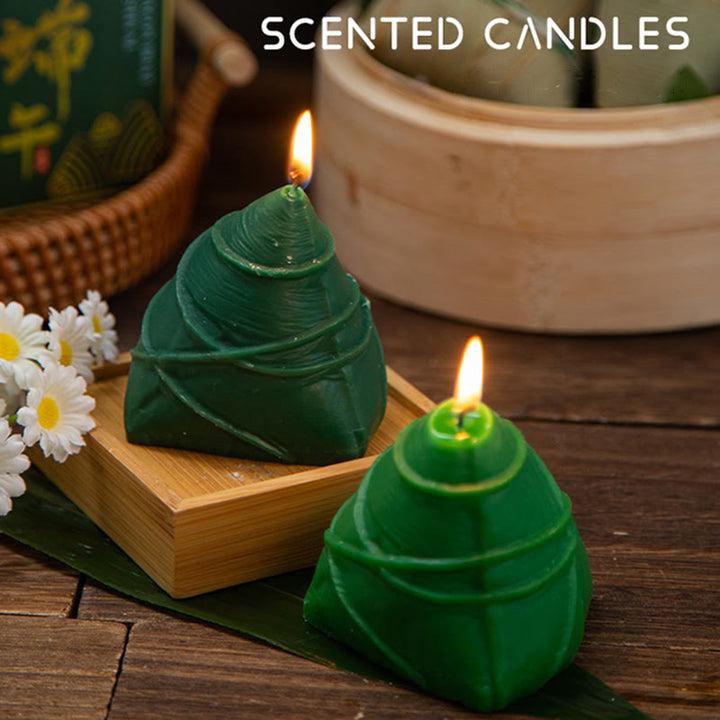 Vela perfumada con patrón Zongzi del Festival del Barco del Dragón de Buddha Stones , regalo para familiares y amigos