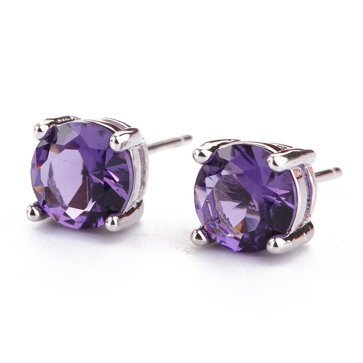 Pendientes de amor de amatista con varias Buddha Stones