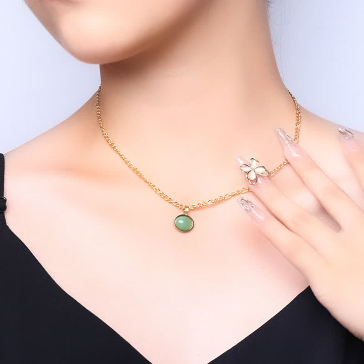 Colgante de collar de acero de titanio de fuerza turquesa ovalada