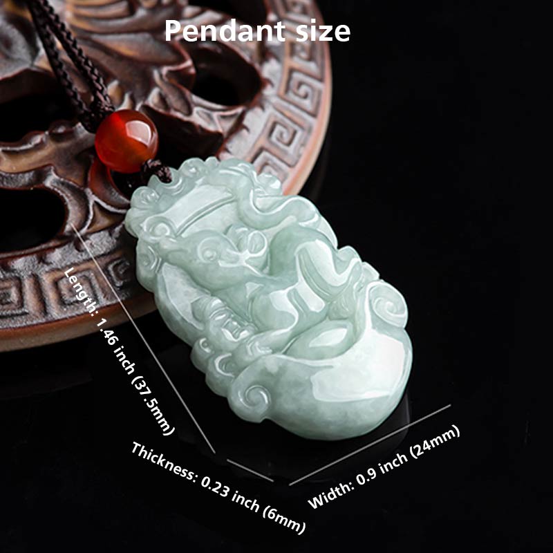 Collar con colgante de éxito del zodiaco chino con Buddha Stones de jade natural 12 - image 4