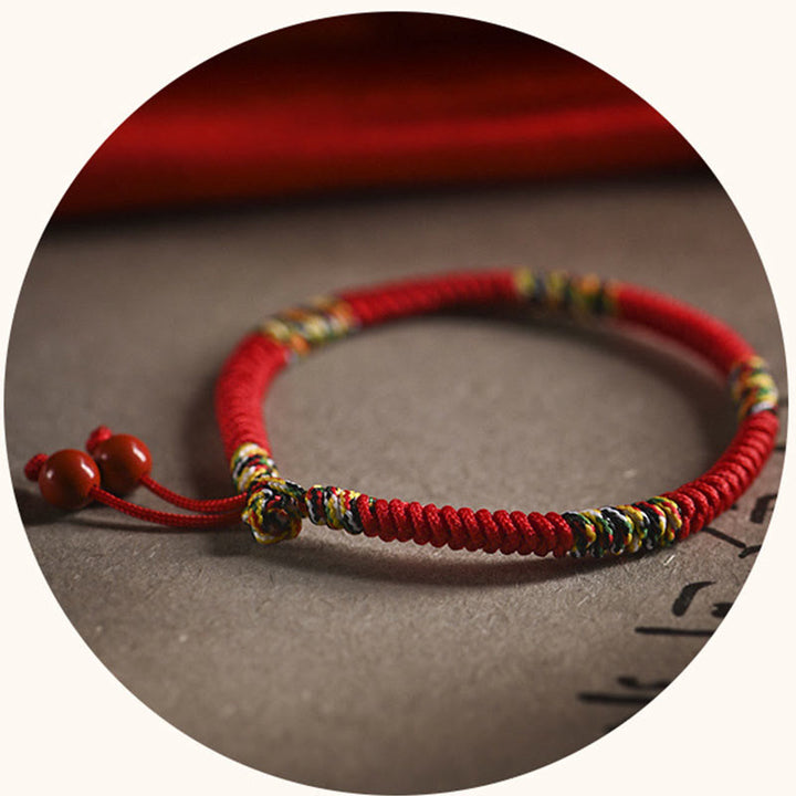 Pulsera de la suerte con protección de cuerda y nudo King Kong de cinco colores