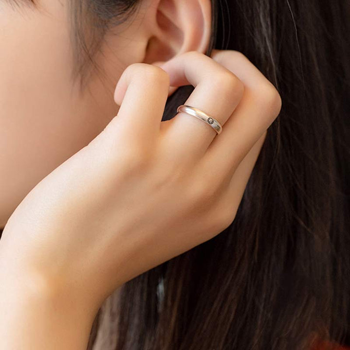 Anillo de plata de ley 925 con Buddha Stones , zodíaco chino, bendición de Buda natal
