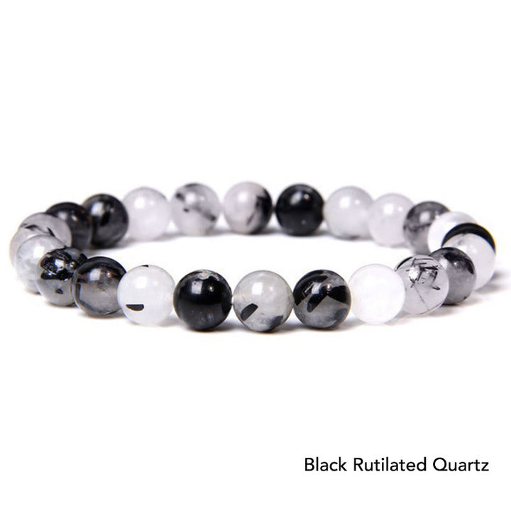 Pulsera con cuentas de equilibrio de cristal de piedra de ágata natural