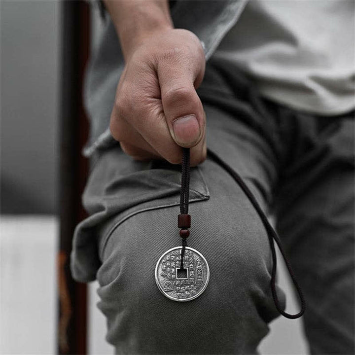Colgante de collar de energía de equilibrio de estrella de moneda de cobre Bagua Yin Yang de Buddha Stones - image 5