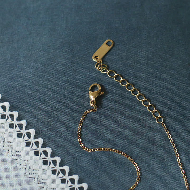 Colgante de cadena de collar de suerte de acero de titanio elefante