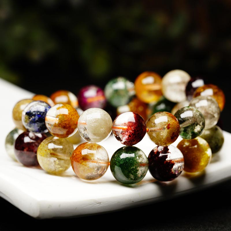 Pulsera de amor de cristal con varias piedras preciosas naturales de Buddha Stones
