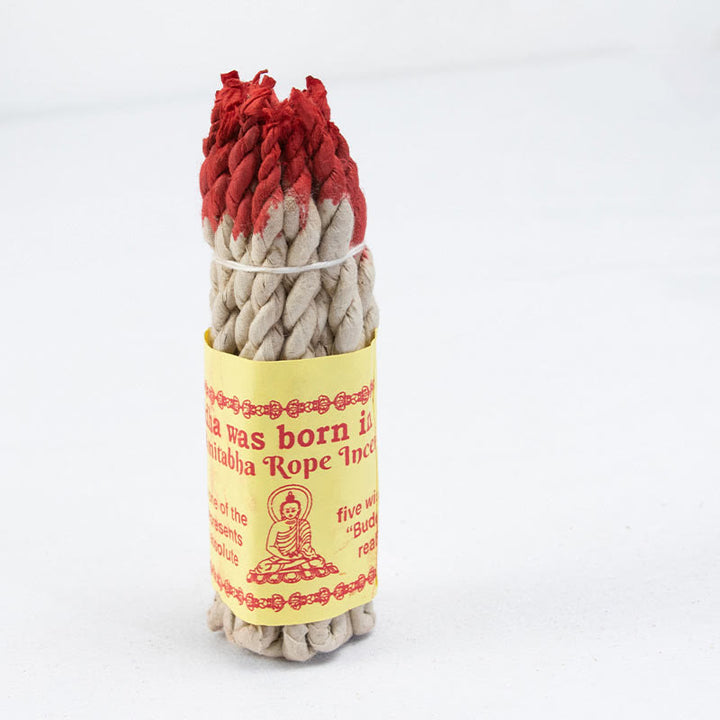 Incienso de cuerda de Nepal purifica el incienso de meditación curativa - 25 varillas de incienso rojo (10 cm) - image 3