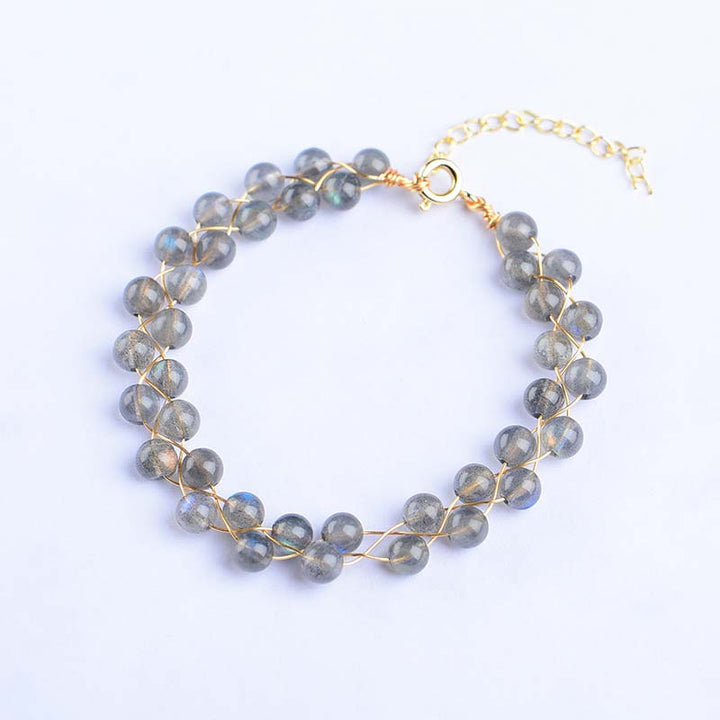 Pulsera de bendición de amor con piedra lunar natural de Buddha Stones