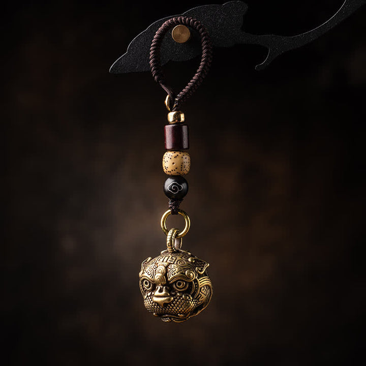 Llavero de cobre con Buddha Stones PiXiu Riqueza