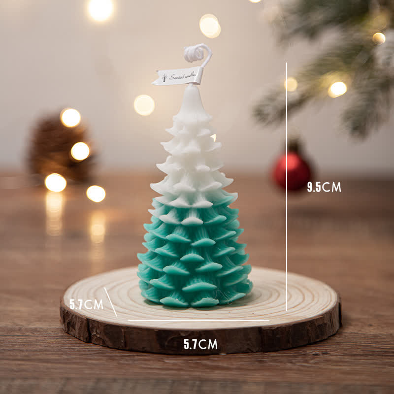 Regalo de vela de cera de soja perfumado árbol de Navidad para amigos de la familia
