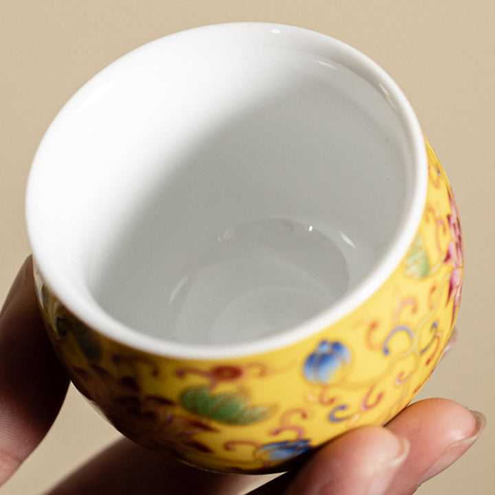 Taza de té de cerámica con diseño de vaina de flor de loto, Buddha Stones, taza de té de Kung Fu, 80ml