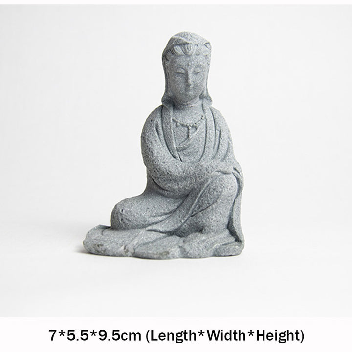 Buddha Stones Estatua de Avalokitesvara Bendición Decoración del hogar
