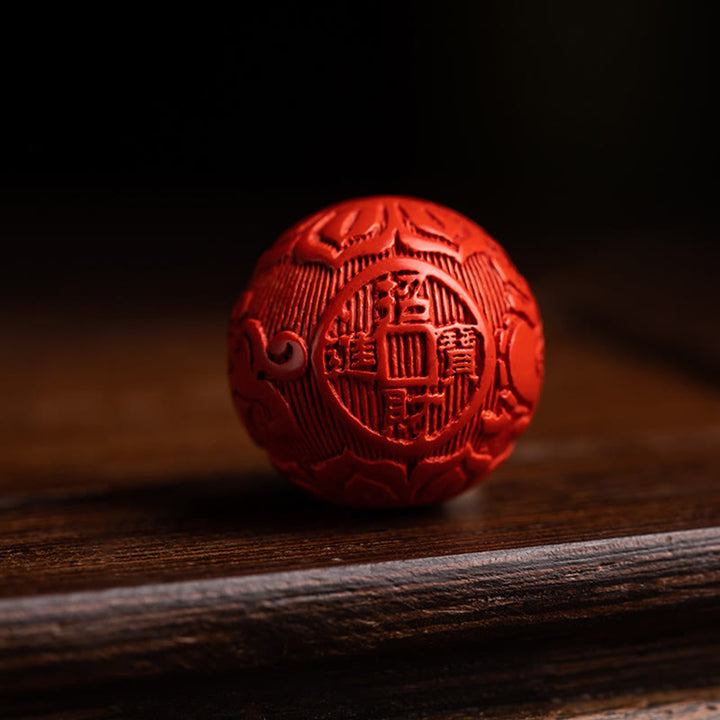 Buddha Stones Tíbet Om Mani Padme Hum PiXiu moneda de cobre hoja pequeña sándalo rojo cinabrio protección llavero