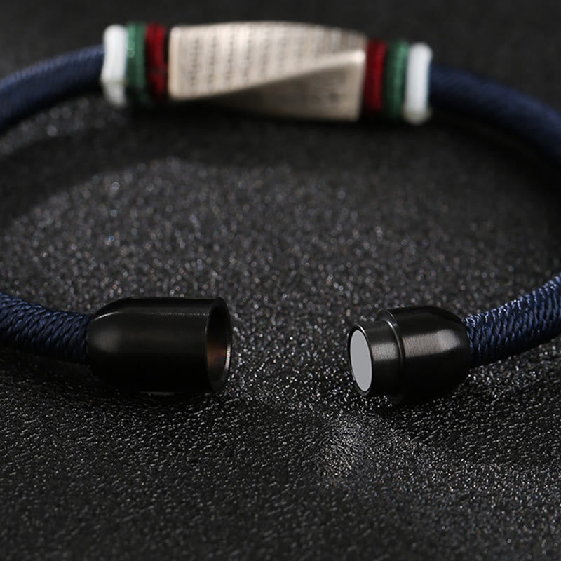 Pulsera con hebilla de cadena de bendición hecha a mano con Buddha Stones de plata de ley 999 con beneficios que fluyen desde todos los lados
