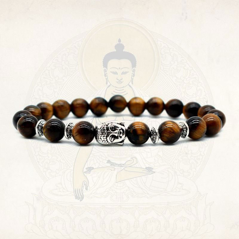 Pulsera curativa de amor con amatista y Buddha Stones