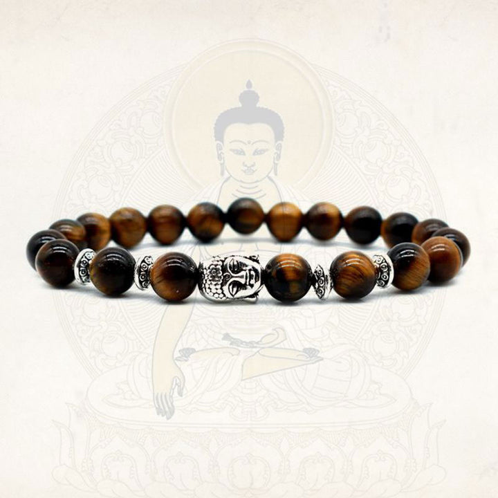 Pulsera curativa de amor con amatista y Buddha Stones